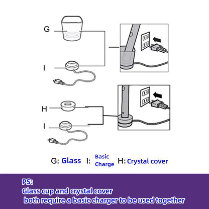 Compatible with Philips Sonicare toothbrush, replacement electric toothbrush handle HX991A, gradient color NEW