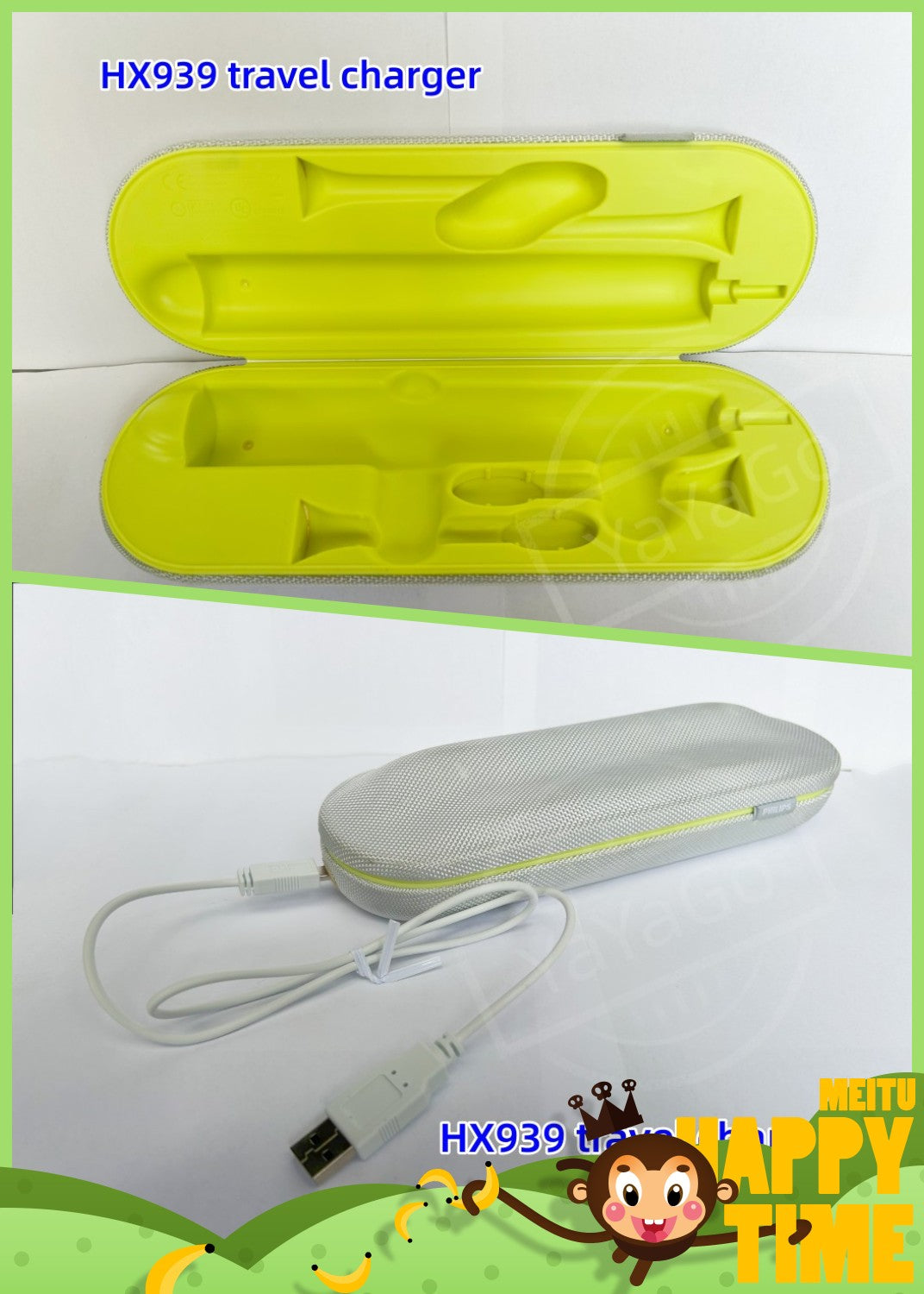 Travel charger case for Philips Toothbrush Diamond HX93 Series Rechargeable Travel USB charger