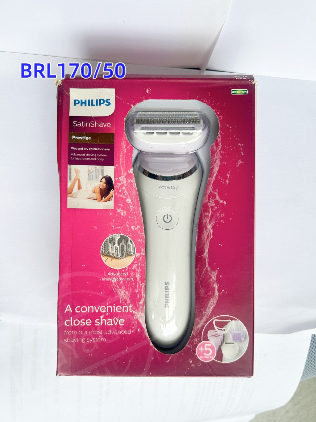 Philips SatinShave BRL170/50 Women Painless Electric Epilator Shaving Machines Portable Female Hair Trimmer