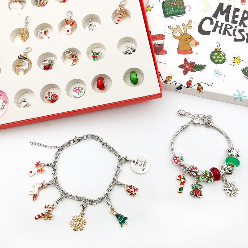 Christmas charm Bracelet Making Kit Including Jewelry Beads Snake